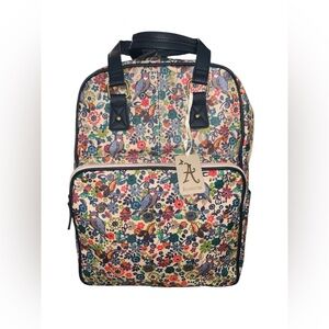 -NWT- Monsoon Accessorize Woodland Print Backpack Zipper Closure Easy to Clean